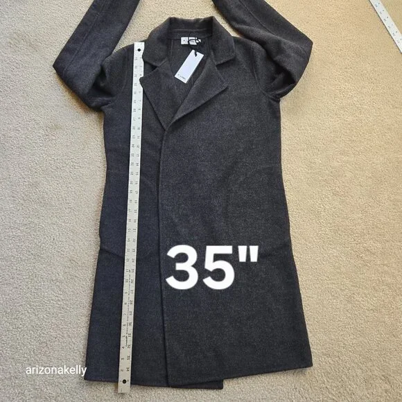 NWT Wool Blend Double Faced Overcoat in Graphite The Reset R Label XS - Picture 7 of 13